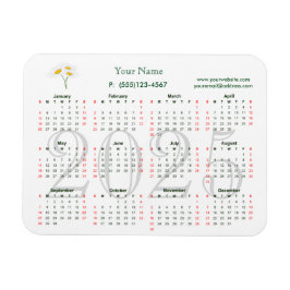 Íman Calendário 2025 para ímã comercial