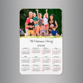 Íman Calendário 2026 com Nome e Foto Personalizáveis