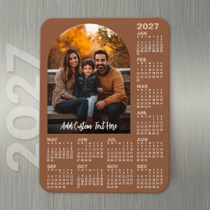 Íman Calendário 2027 com Foto - Ano Completo Terra Cott