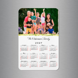 Íman Calendário 2027 com Nome e Foto Personalizáveis