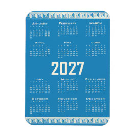 Íman Calendário 2027, Fretwork Grego, Cosmic Latte em A