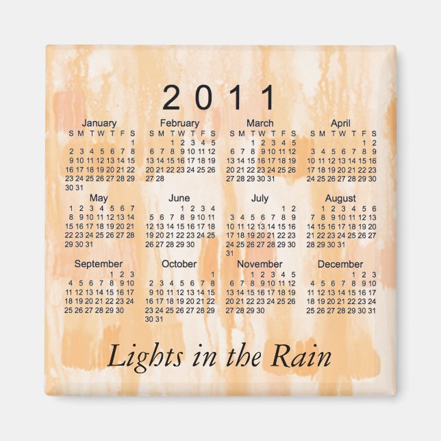 Íman Calendário Abstrato Mini 2011 (Frente)