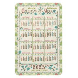 Íman Calendário Anual Personalizado 2025 | Art Nouveau 