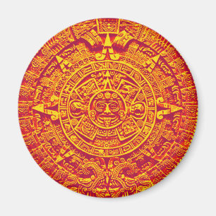 Íman Calendário Aztec - ouro