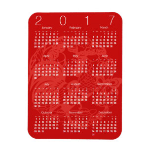 Íman Calendário de 2017 do Magnet 2