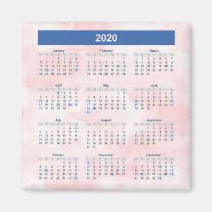 Íman Calendário de 2020 Anos