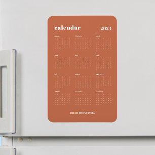 Íman Calendário de Cheio Trendy Terracotta 2024