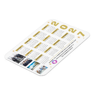 Íman Calendário de Estrelas Corporativas Ímã com Logoti