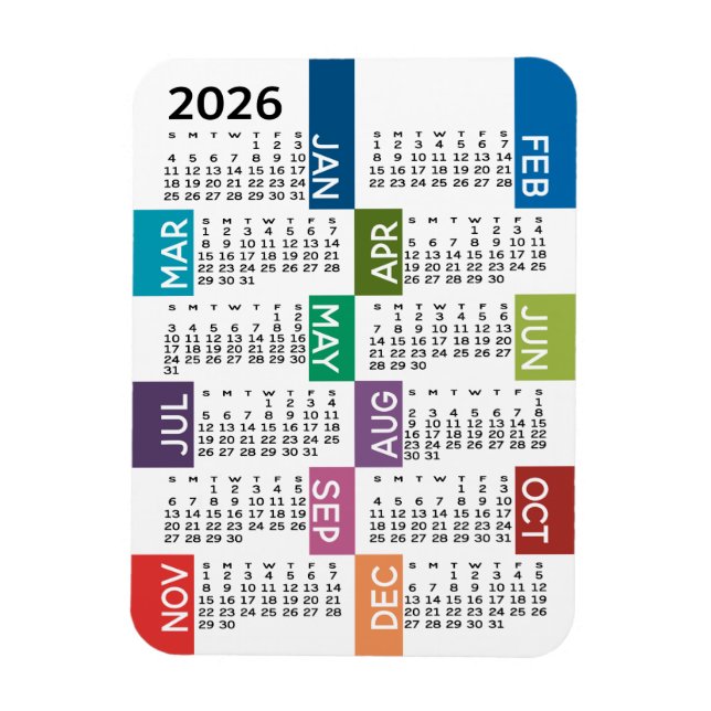 Íman Calendário de Exibição de Ano de Cheio 2023 - dive (Vertical)