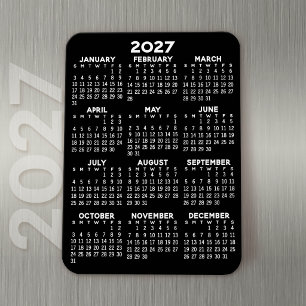 Íman Calendário de Exibição de Ano de Cheio 2023 - Míni