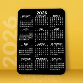 Íman Calendário de Exibição de Ano de Cheio 2023 - Míni