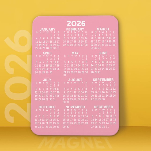 Íman Calendário de Exibição de Ano de Cheio 2023 - Míni (2026 Calendar Magnet)