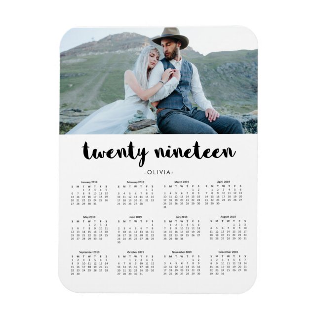 Íman Calendário de Fotografia 2019 da Tipografia de Ten (Vertical)
