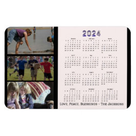 Íman Calendário de Fotografias da Família de Ano Novo d