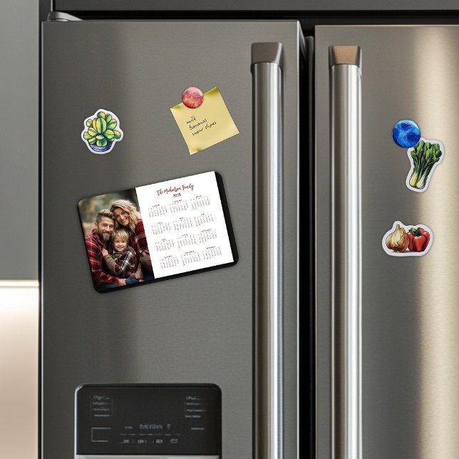 Íman Calendário de Fotos 2025 Vermelho (Criador carregado)