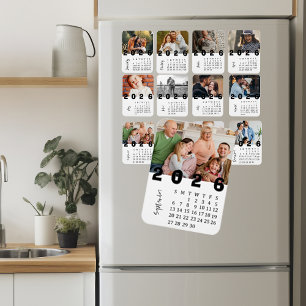 Íman Calendário de Fotos Minimalista Moderno de Setembr