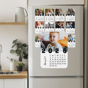 Íman Calendário de Fotos Minimalista Moderno Novembro 2