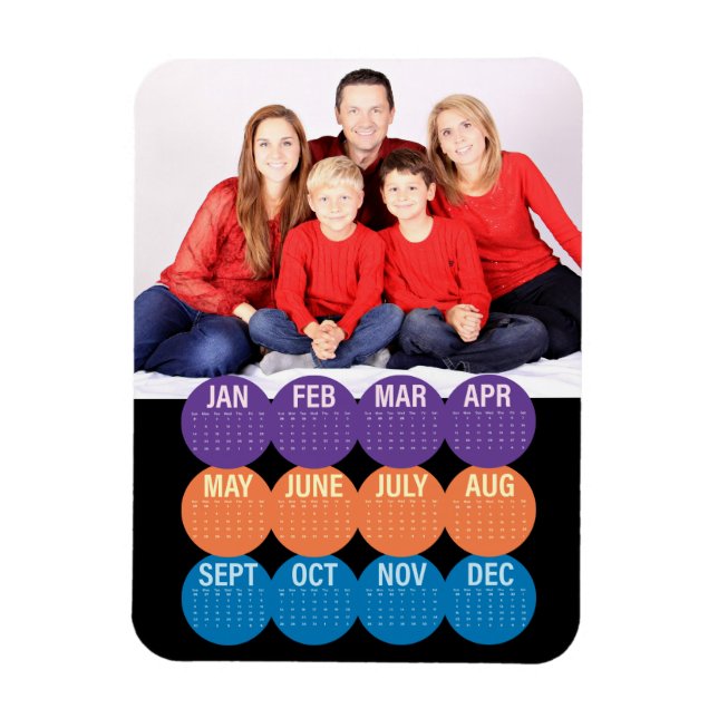 Íman Calendário de Fotos Moderno 2018 (Vertical)