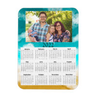 Calendário de Fotos Personalizado 2022 Ímã Mini