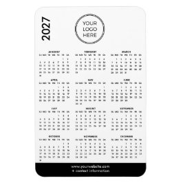 Íman Calendário de Ímã de Logo Empresarial 2027