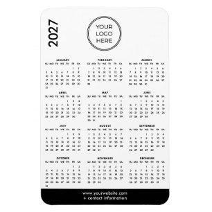 Íman Calendário de Ímã de Logo Empresarial 2027