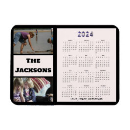 Íman Calendário de Memória de Fotografia da Família de