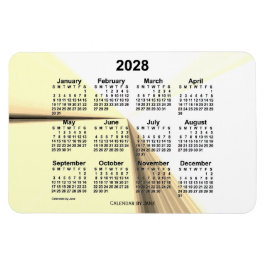 Íman Calendário de pontos de fuga Sepia 2028 por Janz 4