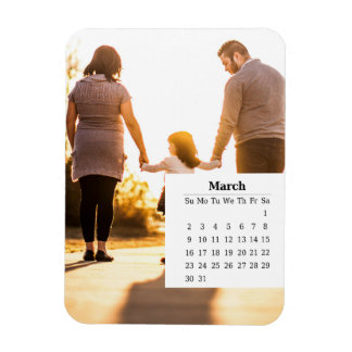 Íman Calendário de Sobreposição março de 2025