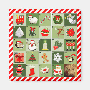 Íman Calendário do Advento de Natal personalizado