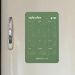 Íman Calendário do Ano de Cheio Moderno Verde de Sage 2<br><div class="desc">Íman simples e arrojado para 2024. Este design apresenta um conjunto moderno de fontes, um cheio de 12 meses de 2024 anos, contra uma tendência, um fundo verde sábio. Personalize para fazer dele seu ou de algum especial. DICA: você pode alterar a cor de fundo usando a própria Ferramenta de...</div>