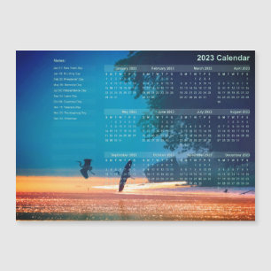Íman Calendário - Excelente Azul Herões Tomar Voo