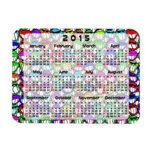 Íman Calendário feito sob encomenda + seus próprios