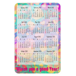 Íman Calendário feito sob encomenda + seus próprios