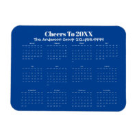 Calendário flexível de ímãs do Cartão de visita co