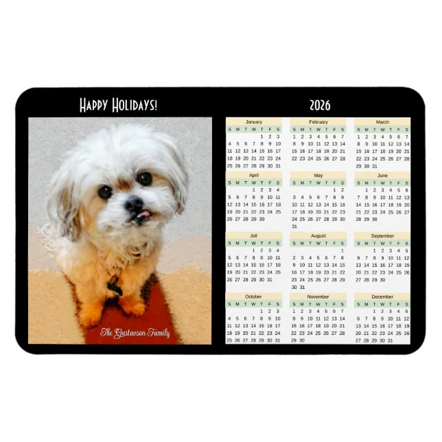 Íman Calendário Flexível Malshi 2026 (Horizontal)