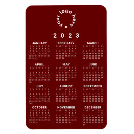 Íman Calendário geral 2023 com logotipo personalizado