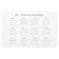 Calendário Ímã de Cota Personalizada 2026 Magenta