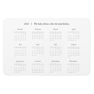 Íman Calendário Ímã de Cota Personalizada 2026 Magenta