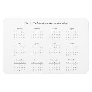 Íman Calendário Ímã de Cota Personalizada 2026 Magenta