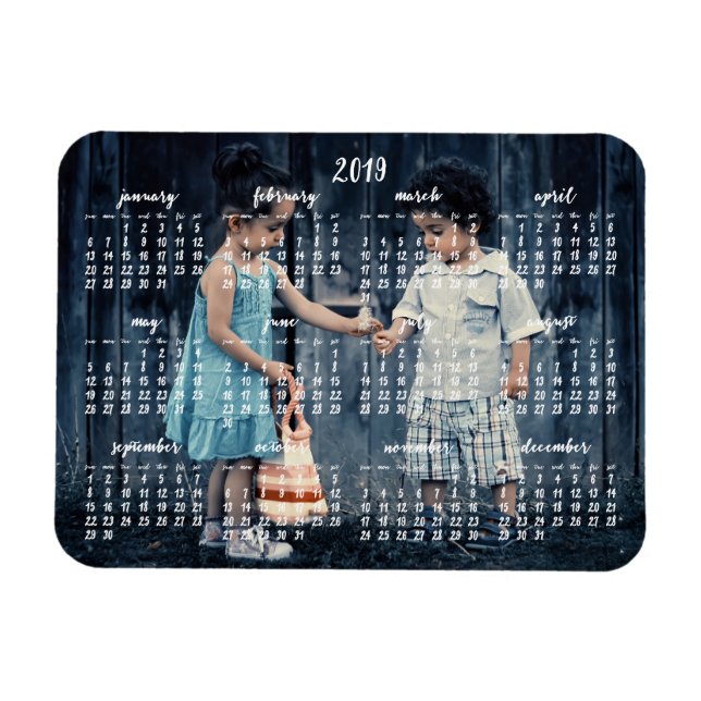 Íman Calendário Magnético Personalizado 2019 3x4 (Horizontal)