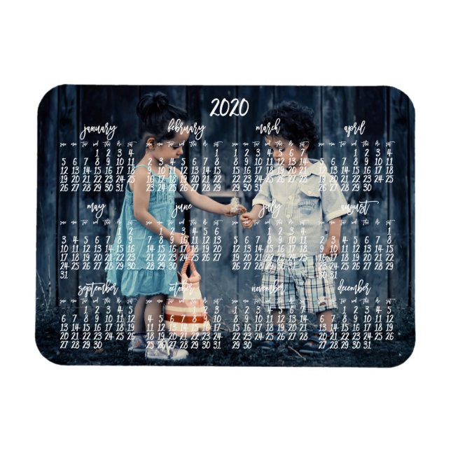 Íman Calendário Magnético Personalizado 2020 3x4 (Horizontal)