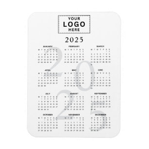 Íman Calendário Mensal Minimalista do Logotipo 2025