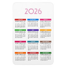 Calendário Meses Multicolores 2023