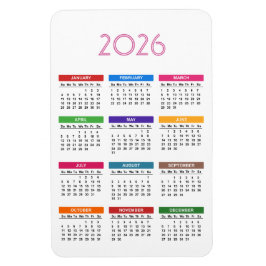 Íman Calendário Meses Multicolores 2023