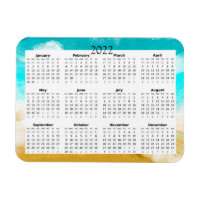 Calendário Mini Ímã da Praia de 2022