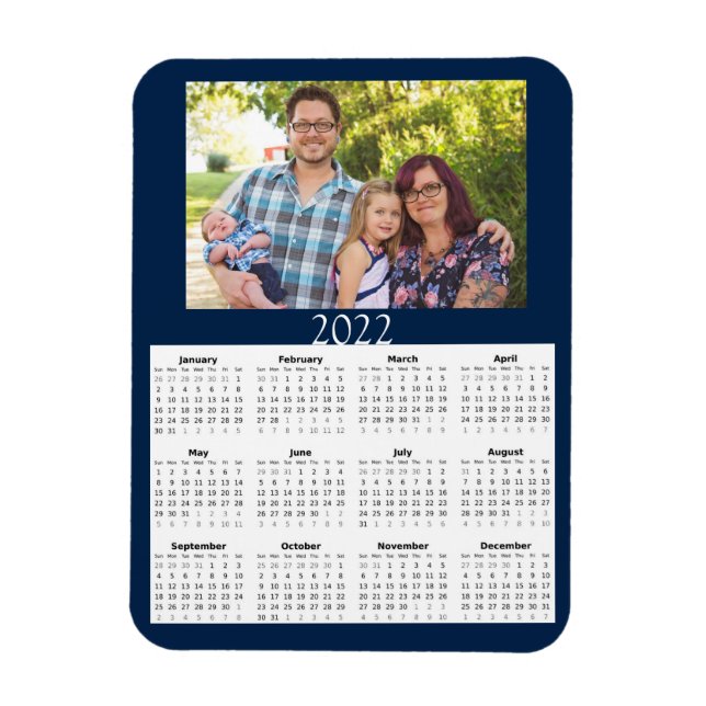 Íman Calendário Mini Ímã Personalizado com Foto 2022 (Vertical)