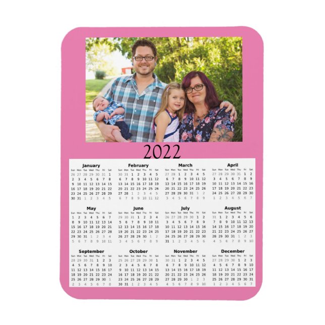 Íman Calendário Mini Ímã Personalizado com Foto 2022 (Vertical)