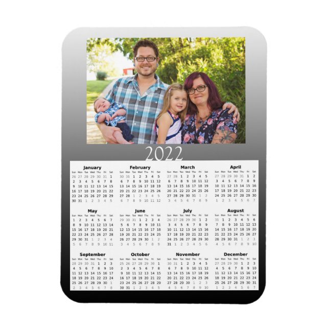 Íman Calendário Personalizado de 2022 Mini Ímã (Vertical)