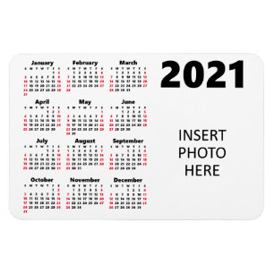 Íman Calendário Personalizado de Foto 2021 Finais de