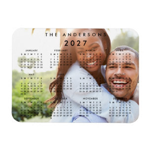 Íman Calendário Personalizado de Fotos da Família 2023